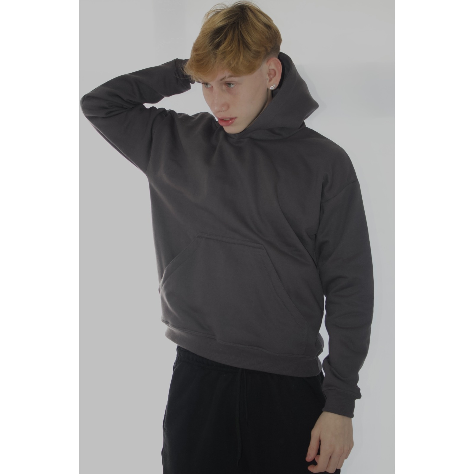 Blusa de Moletom Cinza Chumbo 5