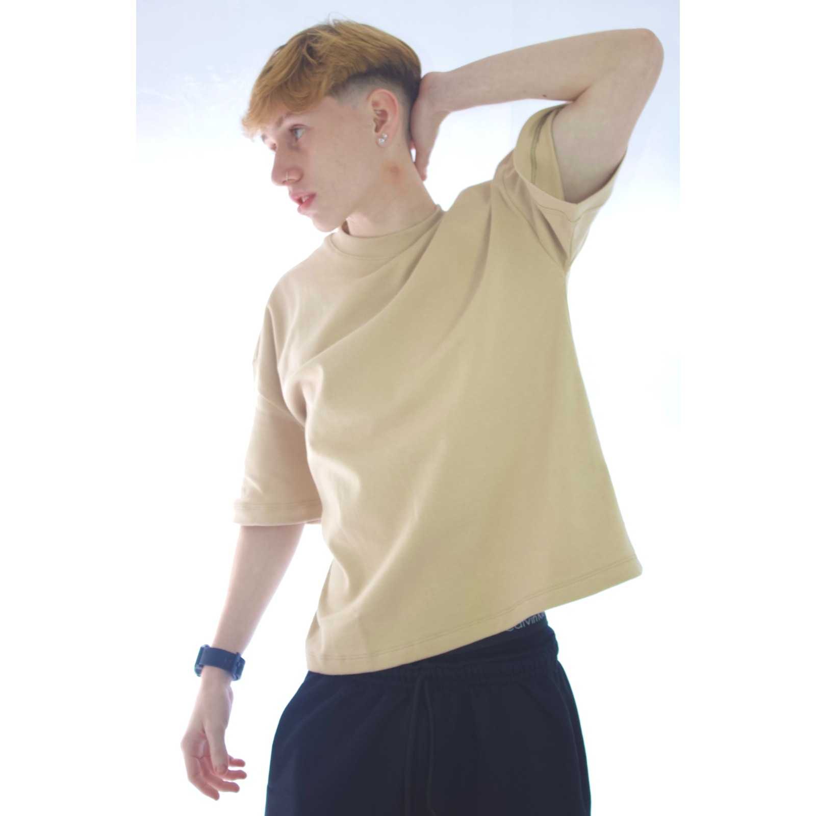 Camiseta Boxy Bege 5