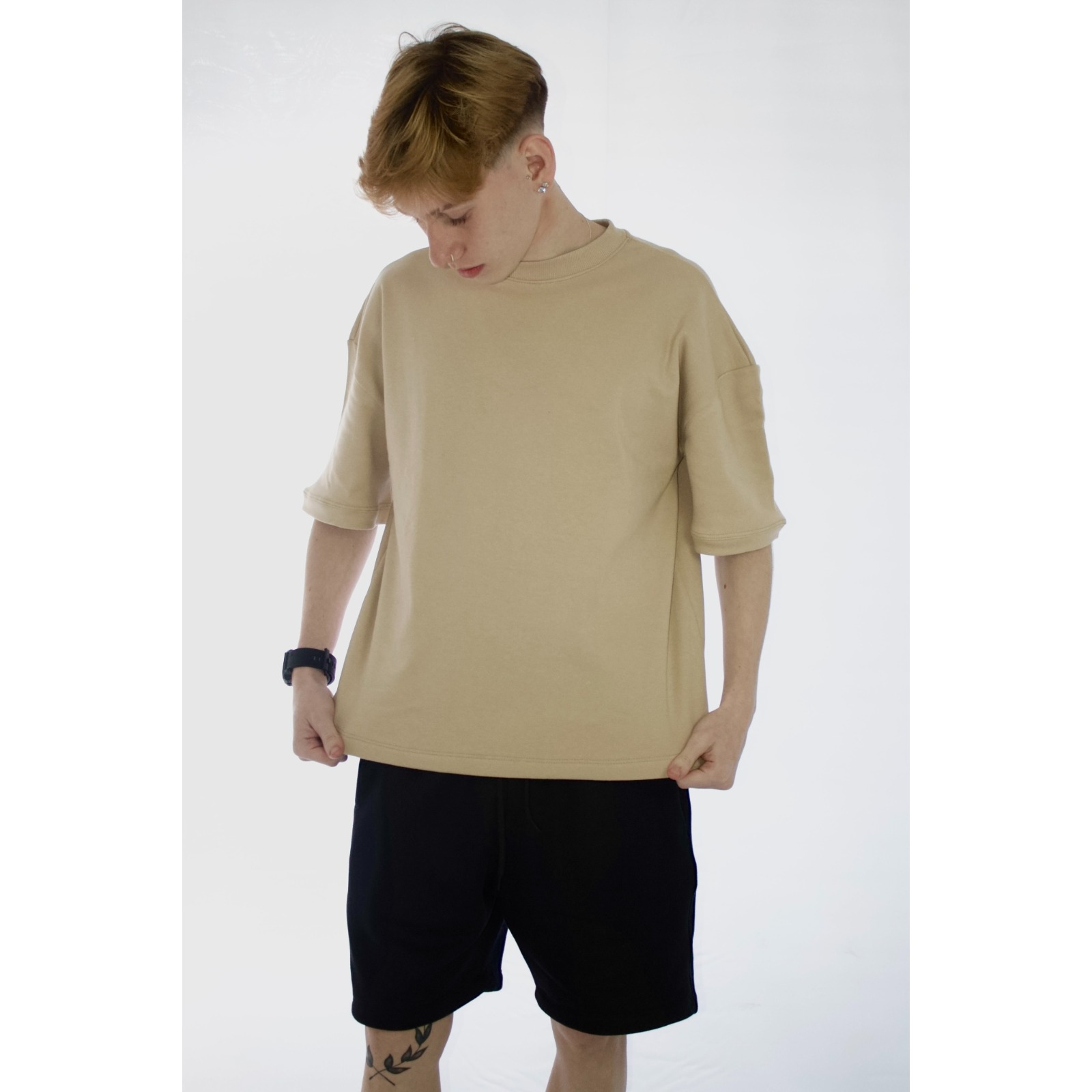 Camiseta Boxy Bege 4