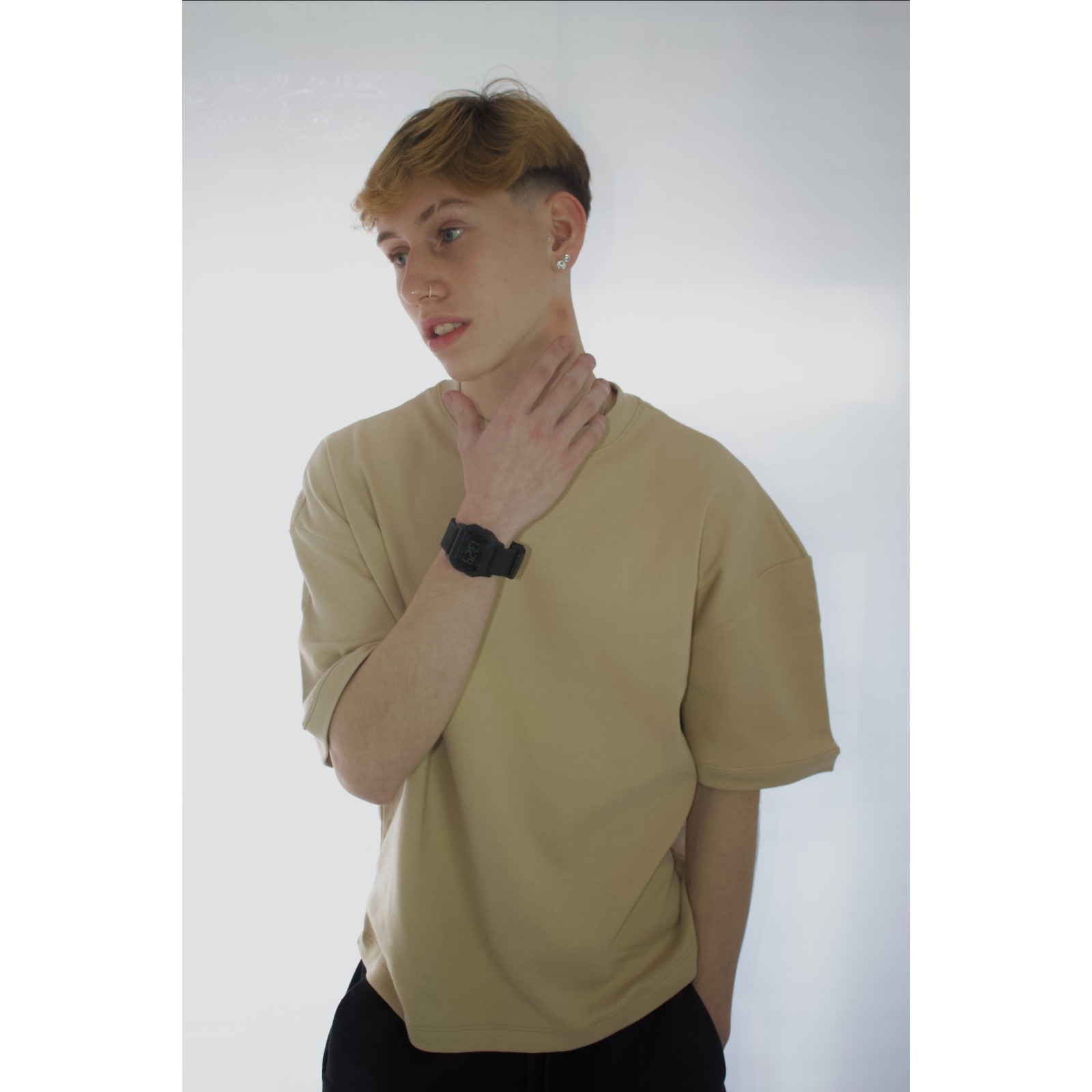 Camiseta Boxy Bege 8