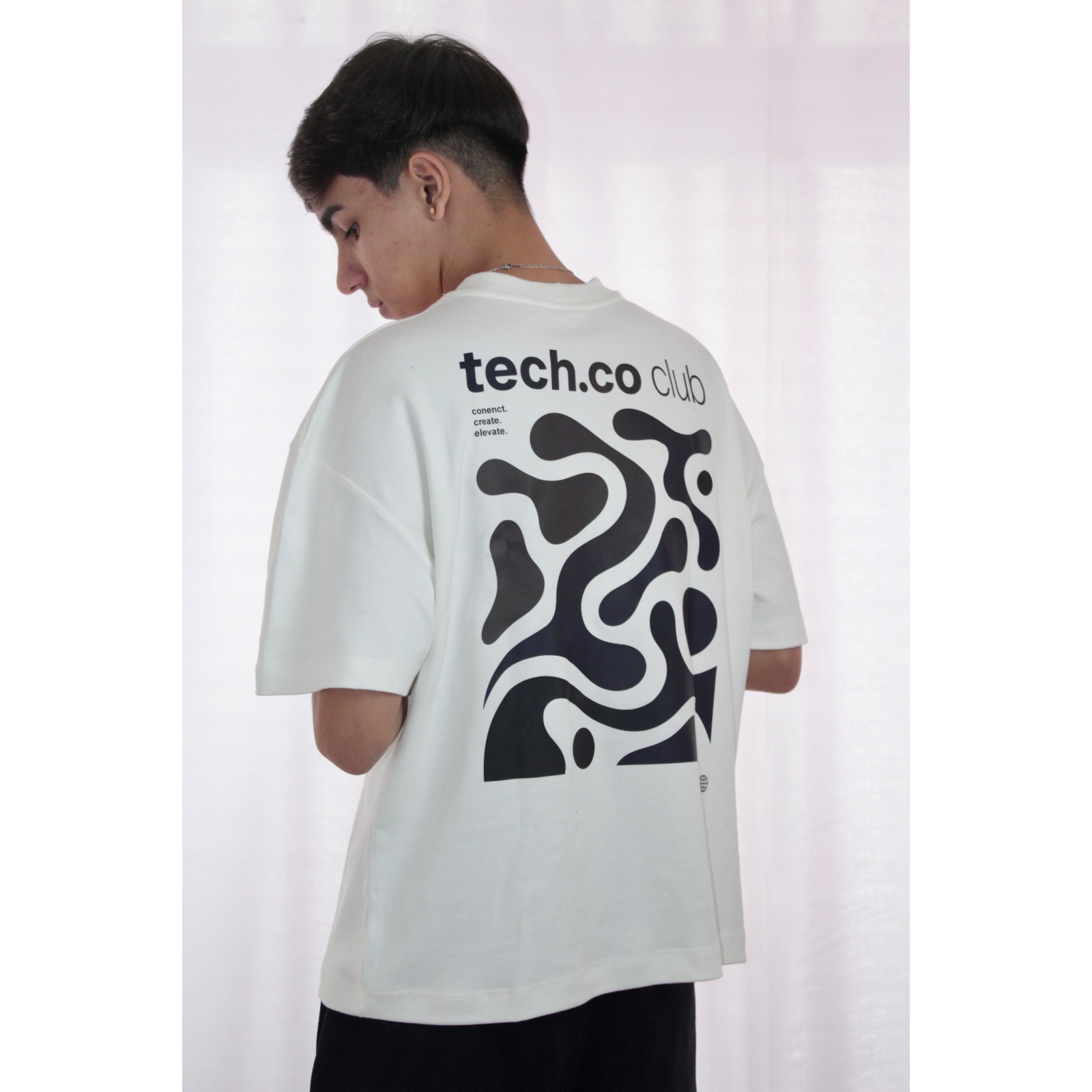 Camiseta Boxy Fluid Off White 5