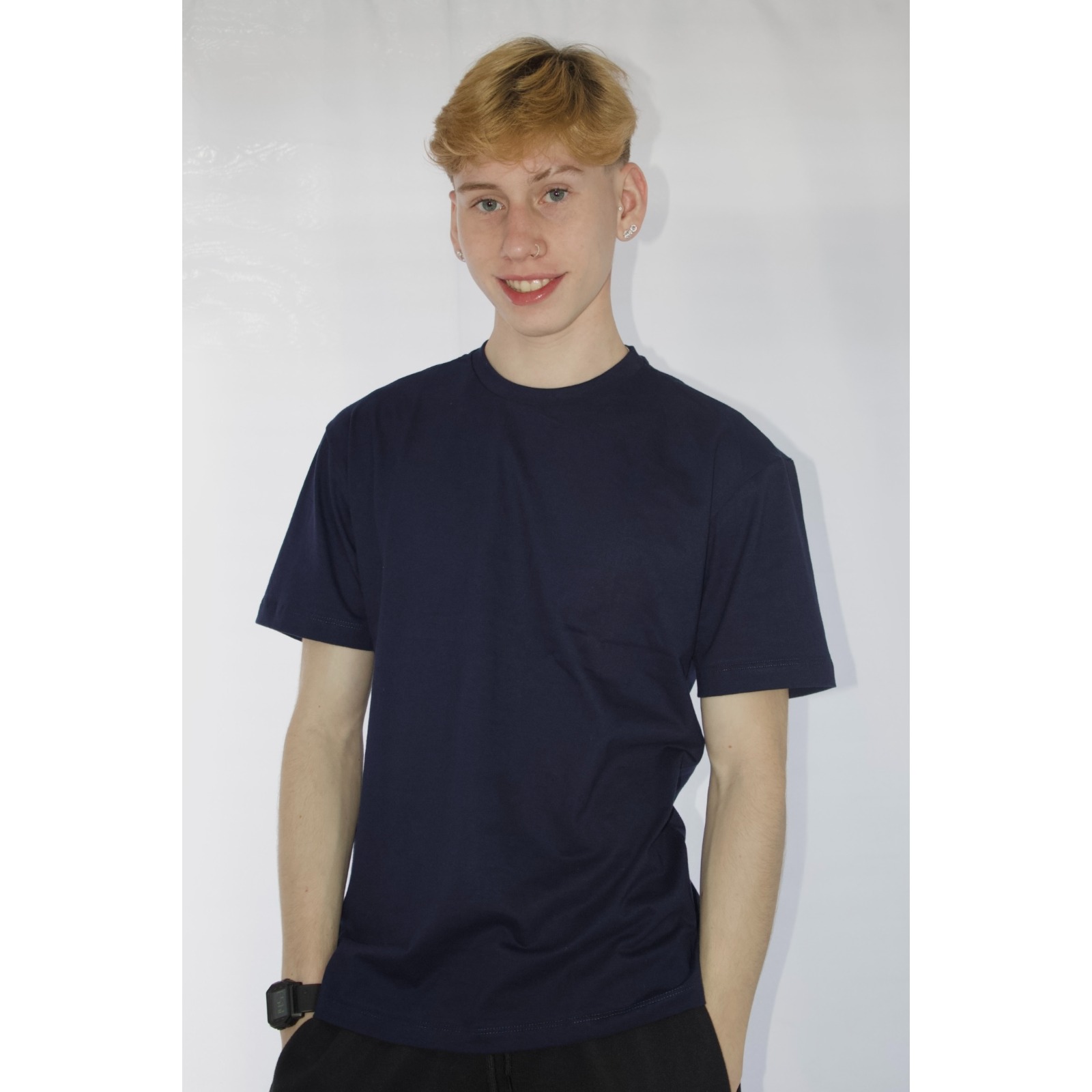 Camiseta Regular Fit Azul Marinho 4