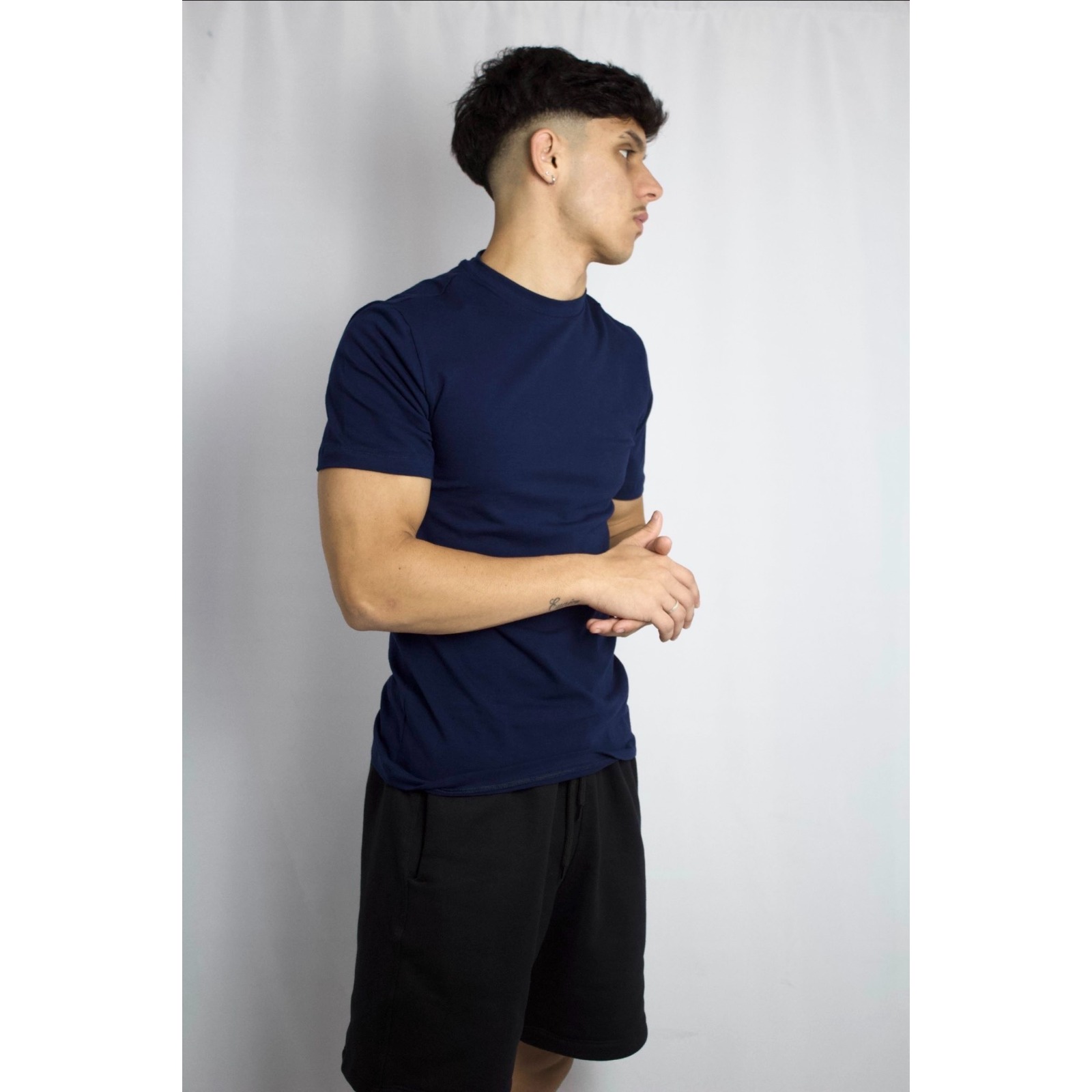 Camiseta Slim Fit Comfort Azul marinho 8