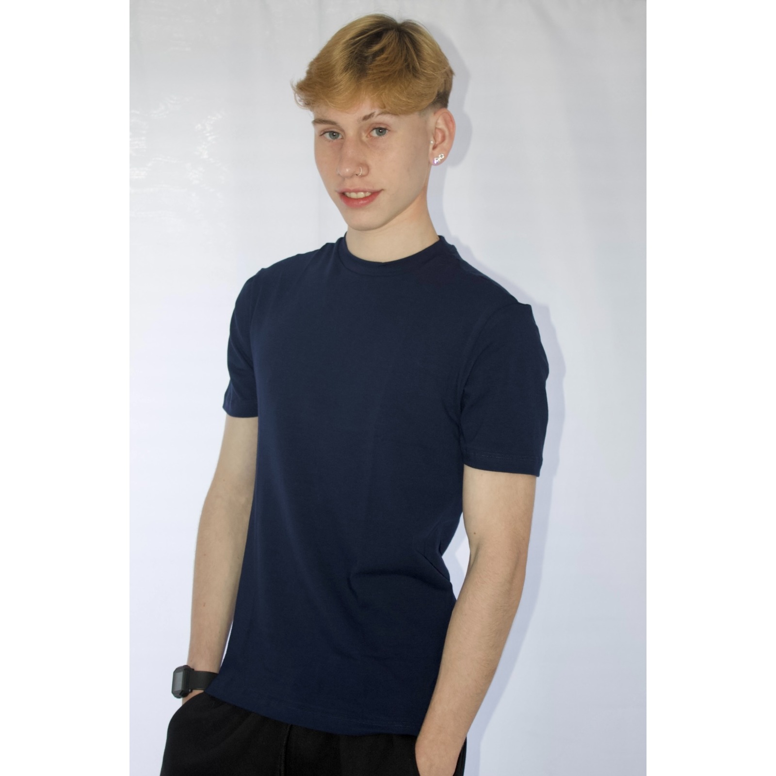 Camiseta Slim Fit Comfort Azul marinho 5