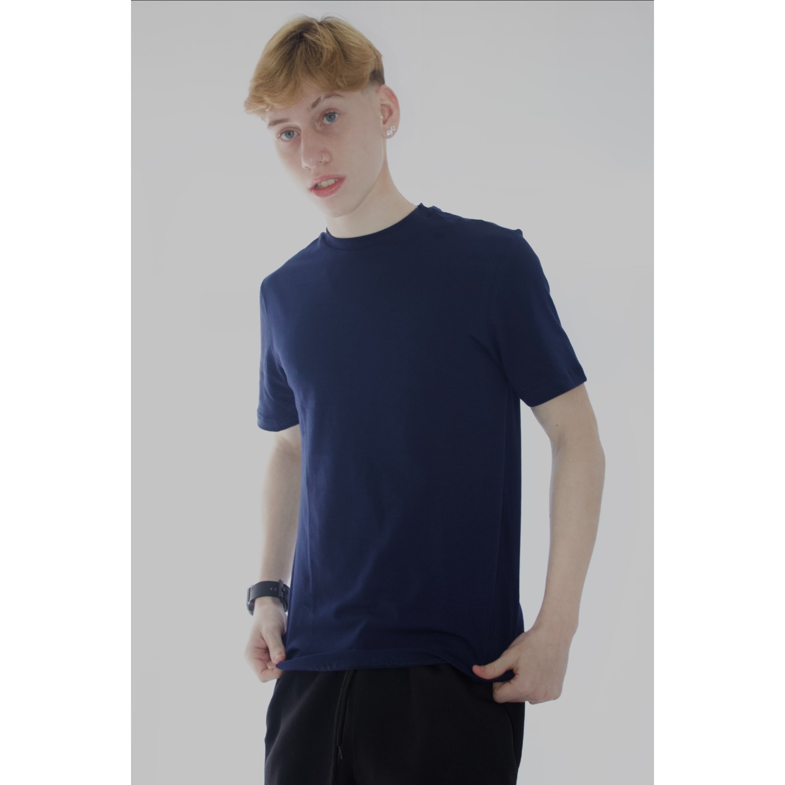 Camiseta Slim Fit Comfort Azul marinho 4